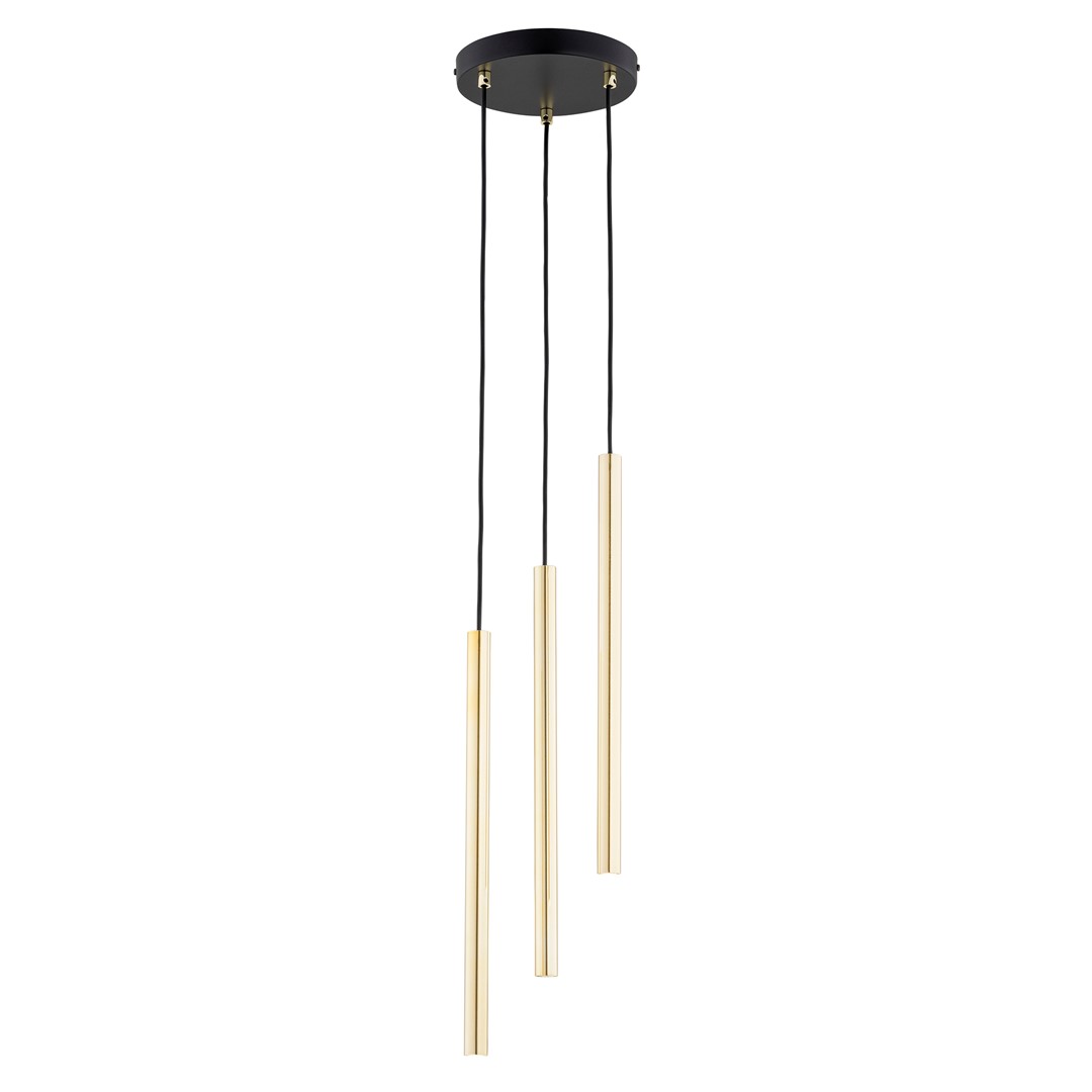 Lampa wisząca Selter 3 pkt Premium czarno-złota glamour G9 Emibig