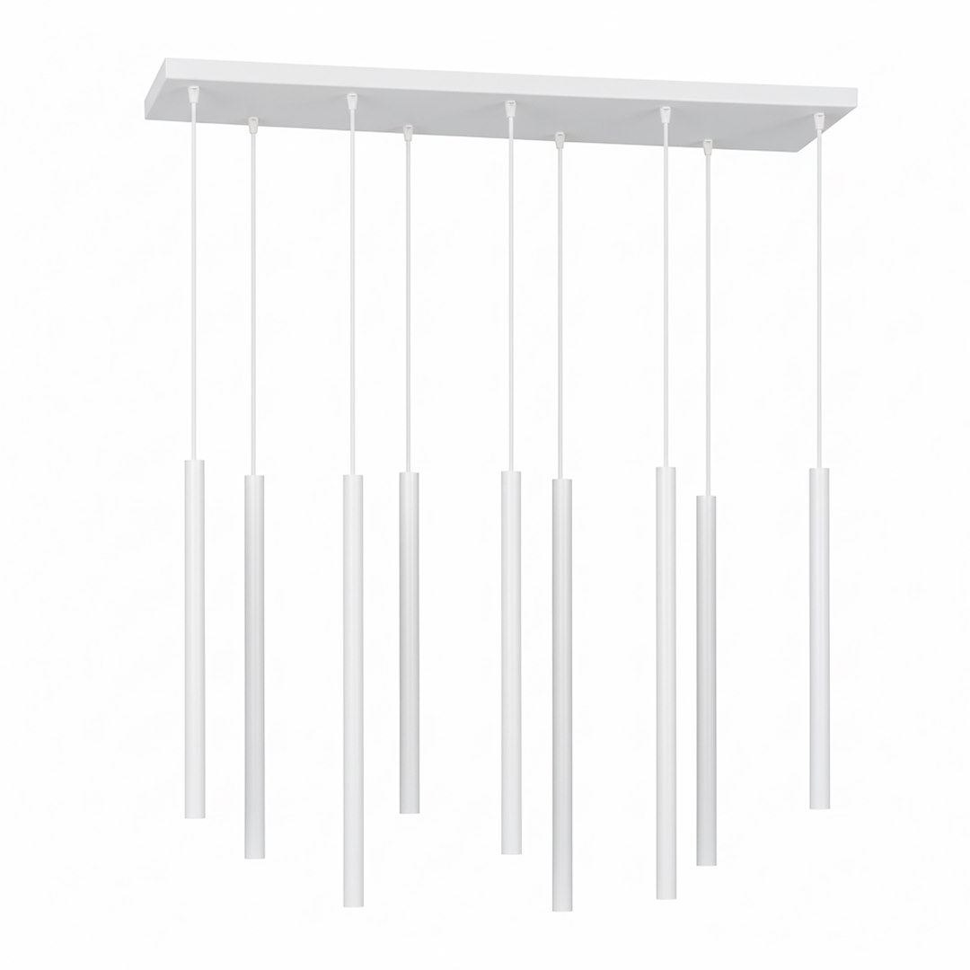Żyrandol Selter 9 pkt biały minimalistyczny do salonu G9 Emibig